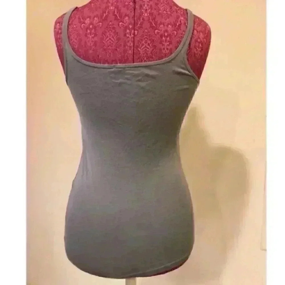 J Crew Womans Top Size small Gray Floral Tank - Picture 5 of 9